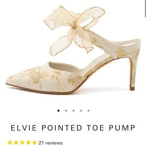 Something Bleu Bridal Elvie Cream and Gold Heels
